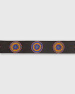 Load image into Gallery viewer, 1.25" African Beaded Belt Blue/Orange Disc