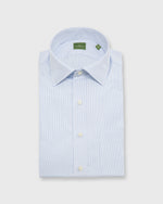 Load image into Gallery viewer, Spread Collar Dress Shirt Sky Pencil Stripe Poplin