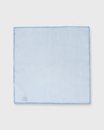 Load image into Gallery viewer, Hand-Rolled Pocket Square Sky Cotolino/Blue Edge