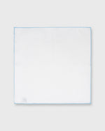 Load image into Gallery viewer, Hand-Rolled Pocket Square White Cotolino/Sky Edge