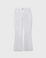 Load image into Gallery viewer, Flare Cropped 5-Pocket Jean White Stretch Denim
