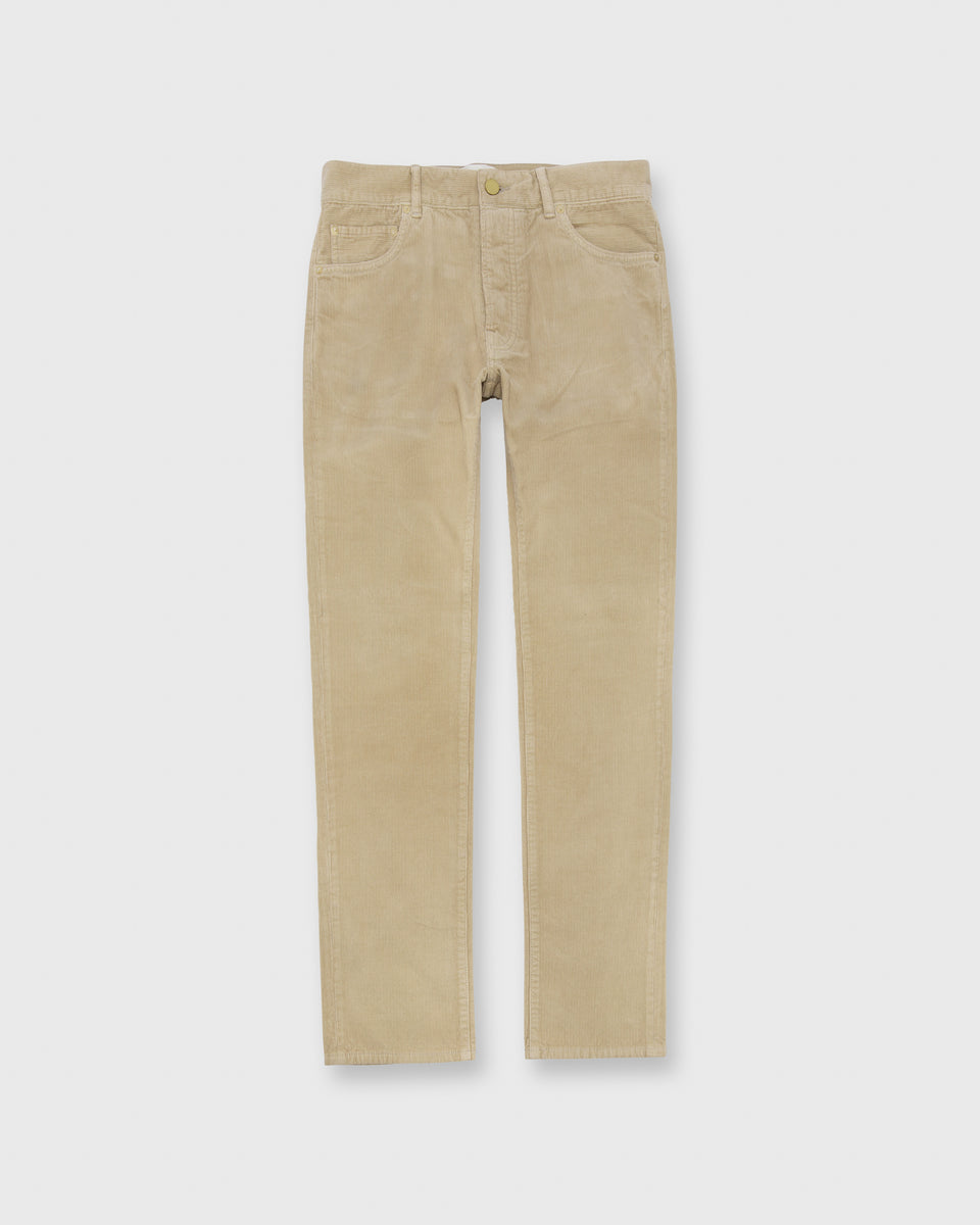 Slim Straight 5-Pocket Pant in Khaki Corduroy | Shop Sid Mashburn