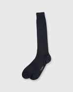 Load image into Gallery viewer, Over-The-Calf Dress Socks Navy Silk
