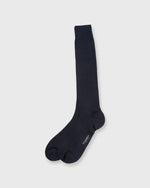 Load image into Gallery viewer, Over-The-Calf Dress Socks Navy Silk