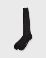 Load image into Gallery viewer, Over-The-Calf Dress Socks Black Silk
