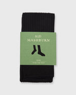 Load image into Gallery viewer, Over-The-Calf Dress Socks Black Silk
