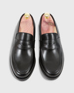Load image into Gallery viewer, Italian Penny Loafer Black Calfskin
