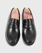 Load image into Gallery viewer, Italian Penny Loafer Black Calfskin
