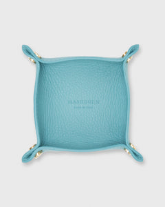Soft Small Square Tray Turquoise Alce Leather