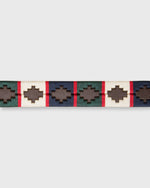 Load image into Gallery viewer, 1 1/8" Polo Belt Cream/Red/Navy/Green Chocolate Leather