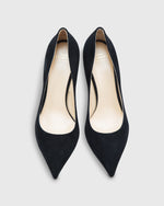 Load image into Gallery viewer, Classic Pointed-Toe Pump Black Suede