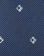 Load image into Gallery viewer, Cotton Woven Tie Navy/White Diamonds
