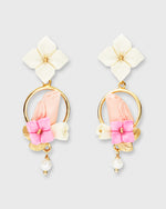 Load image into Gallery viewer, Chick Earrings Gold/White/Bubble Pink
