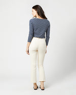 Load image into Gallery viewer, Flare Cropped 5-Pocket Jean in Natural Stretch Denim
