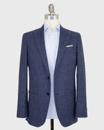 Load image into Gallery viewer, Kincaid No. 2 Jacket in Blue Mix Linen/Wool Hopsack