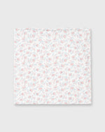 Load image into Gallery viewer, Cotton Print Pocket Square Bone/Cranberry Floral Dot
