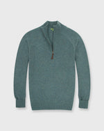 Load image into Gallery viewer, Half-Zip Sweater Heather Pine Cashmere
