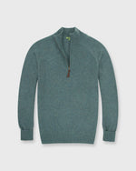 Load image into Gallery viewer, Half-Zip Sweater Heather Pine Cashmere