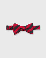 Load image into Gallery viewer, Silk Woven Bow Tie Red/Black Stripe
