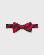 Load image into Gallery viewer, Silk Woven Bow Tie Red/Black Stripe