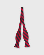 Load image into Gallery viewer, Silk Woven Bow Tie Red/Black Stripe
