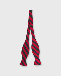 Silk Woven Bow Tie Red/Black Stripe