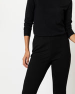 Load image into Gallery viewer, Faye Flare Cropped Pant in Black Ponte Knit
