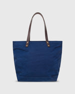 Load image into Gallery viewer, Zip-Top Tote Navy Nylon