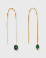 Load image into Gallery viewer, Thread Through Earrings Green