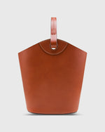 Load image into Gallery viewer, Bucket Tote English Tan Leather
