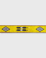 Load image into Gallery viewer, 1.25" African Beaded Belt Yellow Multi Feather Design