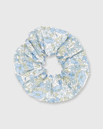 Load image into Gallery viewer, Large Scrunchie Blue Poppy & Daisy Liberty Fabric