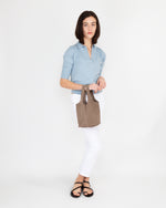 Load image into Gallery viewer, Paola Bucket Bag Taupe Suede