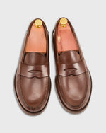 Load image into Gallery viewer, Handsewn Penny Loafer Chocolate Grain Leather