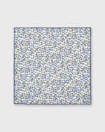 Load image into Gallery viewer, Cotton/Linen Print Pocket Square White/Navy/Olive Floral