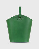 Load image into Gallery viewer, Bucket Tote in Green Leather
