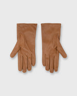 Load image into Gallery viewer, Cashmere-Lined Perforated Gloves in Camel Leather
