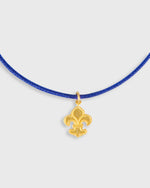 Load image into Gallery viewer, Fleur De Lis Charm Bracelet in Gold/Assorted Color Cord