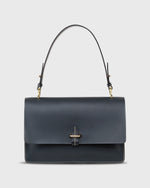 Load image into Gallery viewer, Rectangle Accordion Bag in Navy Leather