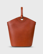 Load image into Gallery viewer, Large Bucket Tote in English Tan Leather