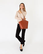 Load image into Gallery viewer, Large Bucket Tote in English Tan Leather