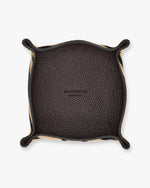 Load image into Gallery viewer, Soft Medium Square Tray in Dark Brown Leather/Zebra Calf Hair