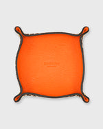 Load image into Gallery viewer, Soft Medium Square Tray in Orange Leather/Leopard Calf Hair