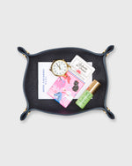Load image into Gallery viewer, Soft Medium Rectangle Tray in Dark Navy Leather
