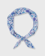 Load image into Gallery viewer, Anyway Scarf in Blue/Purple Juno's Garden Liberty Fabric Silk
