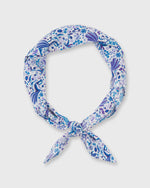 Load image into Gallery viewer, Anyway Scarf in Blue/Purple Juno&#39;s Garden Liberty Fabric Silk
