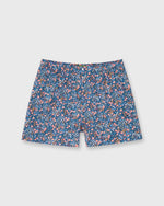 Load image into Gallery viewer, Button-Front Boxer Short in Red/Blue Phoebe &amp; Jo Liberty Fabric
