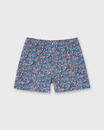 Load image into Gallery viewer, Button-Front Boxer Short in Red/Blue Phoebe & Jo Liberty Fabric