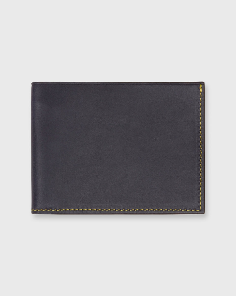 Bi-Fold Wallet in Navy Leather | Shop Mashburn
