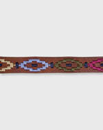 Load image into Gallery viewer, 1 1/8&quot; Polo Belt in Berry/Green/Navy Multi Medium Brown Leather

